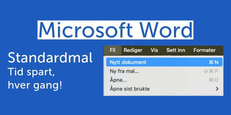 Standardmal i Microsoft Word - normal.dot