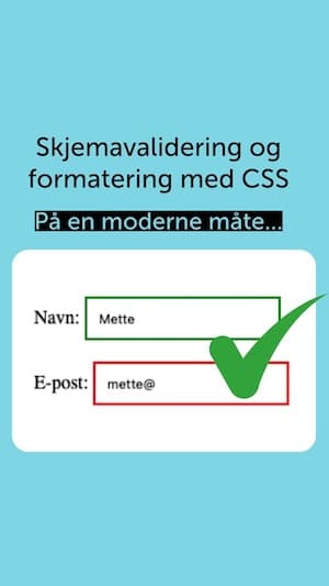 Video: Skjemavalidering med CSS