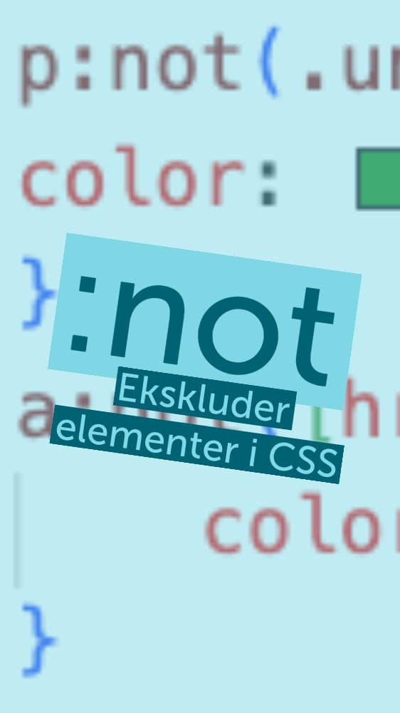 Video: :not i CSS - ekskluder elementer fra formateringen